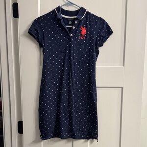 U.S. Polo Assn. Navy and White Kids Polo Dress